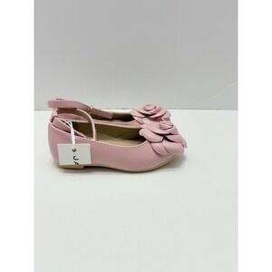 Janie and Jack Rosette Ballet Flat in Pale Pink Size 5